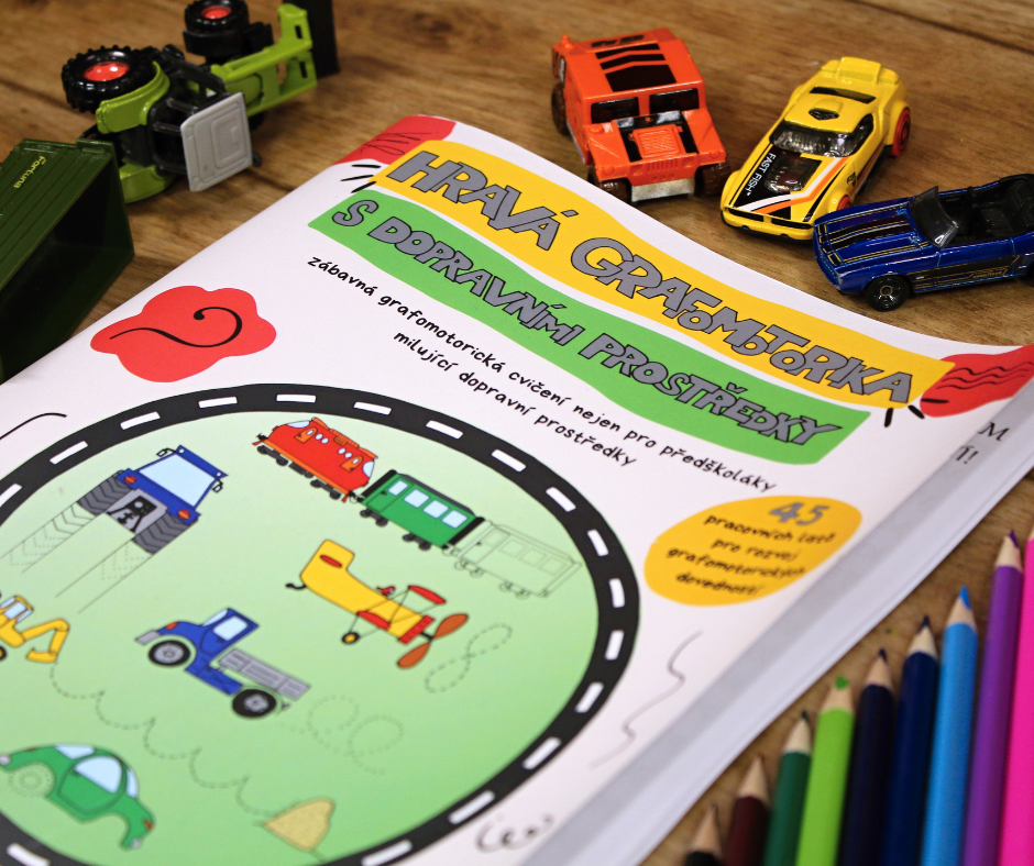 Hravá grafomotorika s dopravními prostředky pro předškoláky pracovní listy doprava